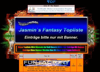Jasmin`s Fantasy Topliste